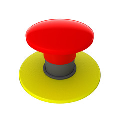 Red button isolated on white