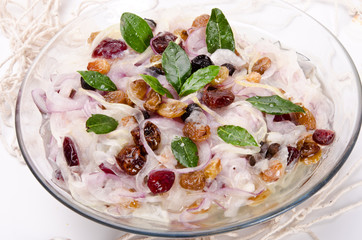 heringssalat mit Moosbeeren