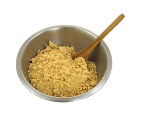 Dry cookie mix in bowl