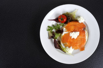 assiette de saumon fumé