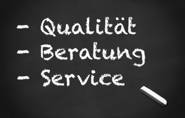 Kreidetafel Qualität Beratung Service