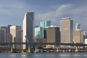 Fototapeta na wymiar Miami Florida panorama budynków w centrum