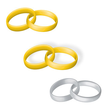 Trauringe ineinander Set