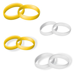 Trauringe aufeinander Set