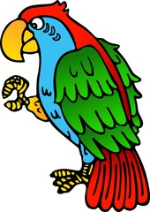 Parrot yellow beak