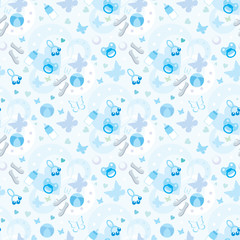 Seamless children's things pattern