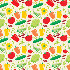 Seamless vegetables pattern