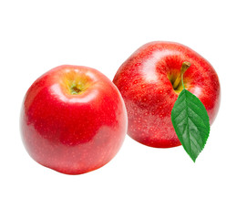 red apple isolated on white background