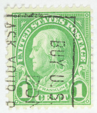 Benjamin Franklin Postage Stamp - circa 1922-1926