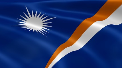 Marshallese flag in the wind