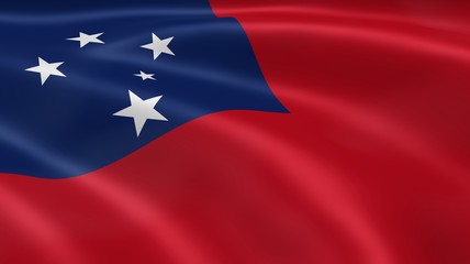 Samoan flag in the wind