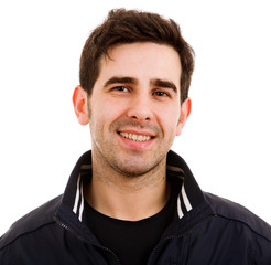 Obraz premium Smiling young man on white background