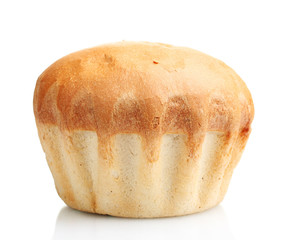 tasty white bread isolated on white
