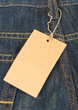 Jeans with blank label