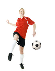 Fototapeta na wymiar Soccer woman