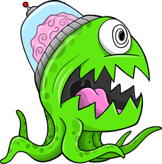 Monster Alien Vector Illustration Art