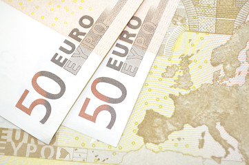 Fototapeta na wymiar Euro banknotes