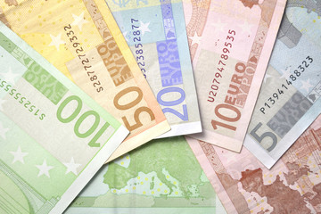 Euro banknotes