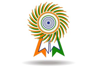 Beautiful batch of Indian National flag. Vector Illustration.