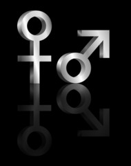 Obraz premium Male and female symbols.