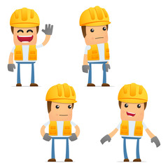set of funny cartoon builder