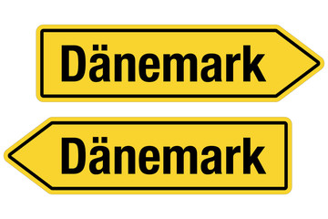 2 Pfeilsticker gelb D&Auml;NEMARK