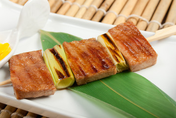 Japanese skewered. Kebab