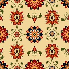 Seamless floral damask
