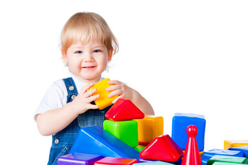 Boy with blocks