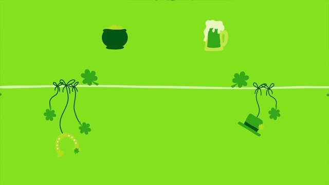 Sitting Leprechaun & Symbols