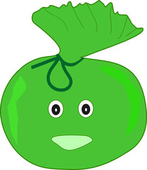 sac poubelle vert pour déchets végétaux