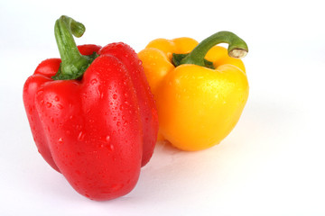 Rote und gelbe Paprika