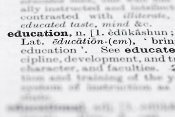 Fototapeta premium Education Definition in English Dictionary.