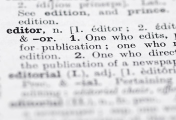 Editor Definition in English Dictionary. - obrazy, fototapety, plakaty