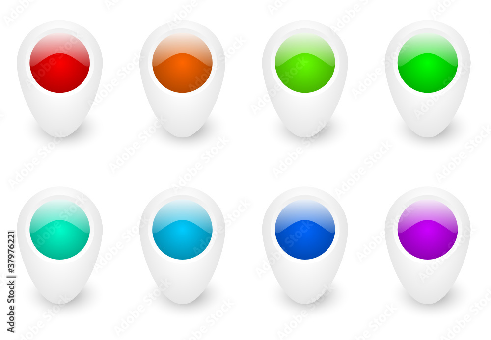 Aufkleber set of colorful pointers