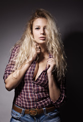 Naklejka premium Fashion photo of young sensual woman