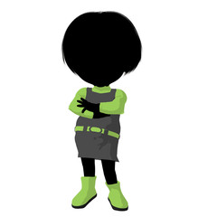 Little Go Go Dancer Girl Illustration