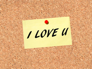 i love on note