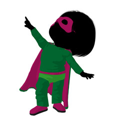 Obraz premium Little Super Hero Girl Illustration Silhouette