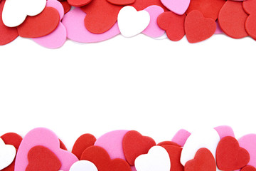 Heart-shaped confetti border