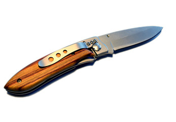 Natural wood pocket knife