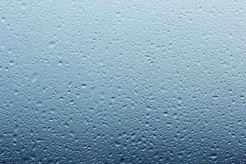 Water droplets on the glass