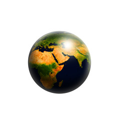 earth isolated over white