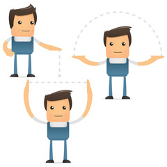 set of funny cartoon mechanic