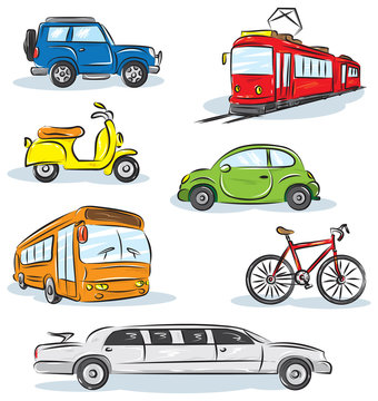 City Transport icons Set