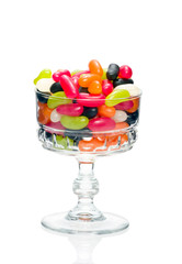 Jelly beans in a glass