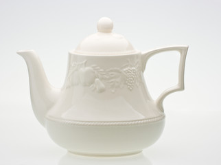 Cream Teapot