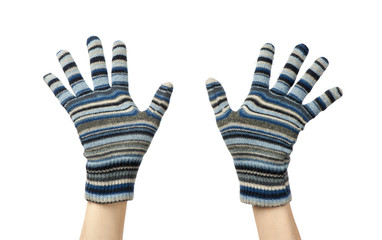 Blue mittens