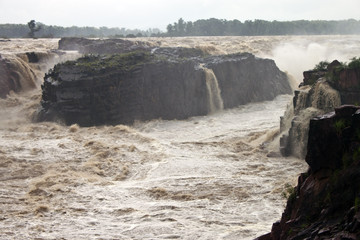Raneh falls during monsoon period, India