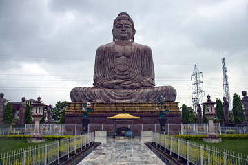 Fototapeta premium Giant Buddha statue in Bodhgaya, India.
